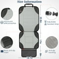 thumbnail image 5 of Sinvitron Car Seat Protector for Child Car Seat - Waterproof Non-Slip Leather Mat with 2 Mesh Pockets, Universal Seat Cover for Baby, Pets & Vehicles(2-Pack, Grey), 5 of 8