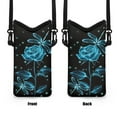 thumbnail image 6 of SEANATIVE Small Cell Phone Purse Crossbody Bags for Women Men Water-Resistant Neoprene Lightweight Phone Bag Case for Cellphone, Keys, Earphone, Cashes, 8 x 4 inch, Rose Dragonfly Black, 6 of 7
