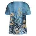 thumbnail image 5 of Pntutb Femmes Manches Courtes tops Femmes Mode Imprimer tops Manches Courtes Chemisier Col Rond T-Shirt tops Rollbacks, 5 of 5