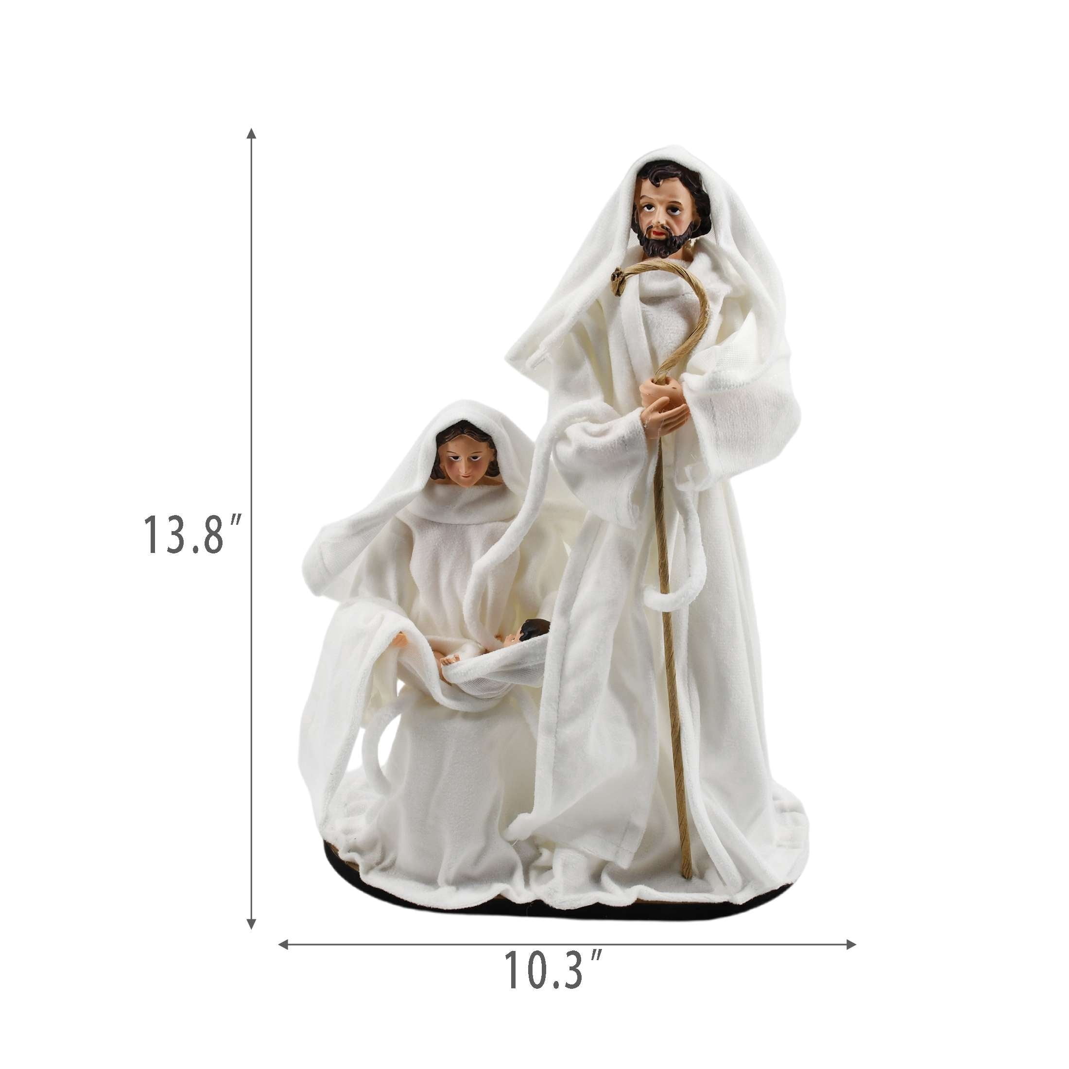 Multicolor Mary, Joseph, and Baby Jesus Christmas Decoration, 14", by Holiday Time