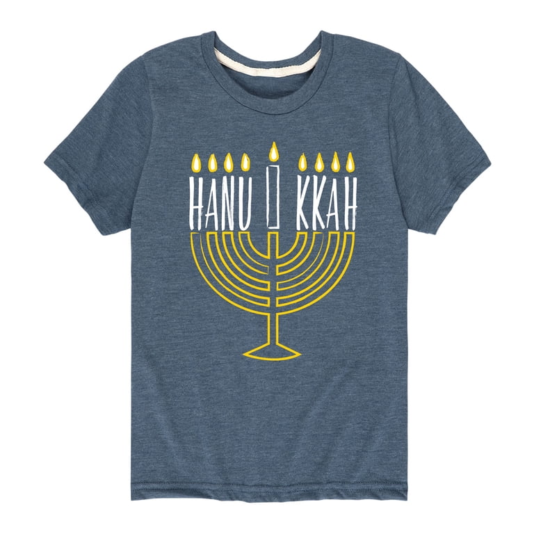Hanukkah Menorah Graphic T-Shirt for Boys and Girls photo 1