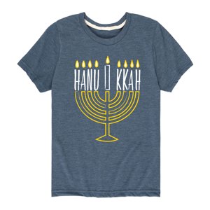 Hanukkah Menorah Graphic T-Shirt for Boys and Girls
