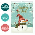 thumbnail image 4 of Tree-Free Greetings Christmas Greeting Card, 100% Recycled Paper, 5x7, Merry Snowman (GO64219), 4 of 7