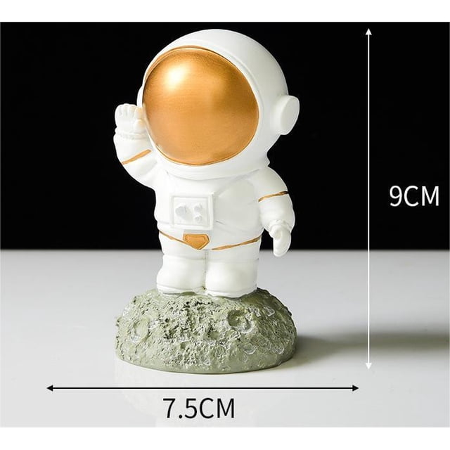 Pompotops Mini Modèle de Poupée Astronaute en Résine Nordique Décoration Maison de Poupée Jouets Cadeau pour Enfants Liquidation