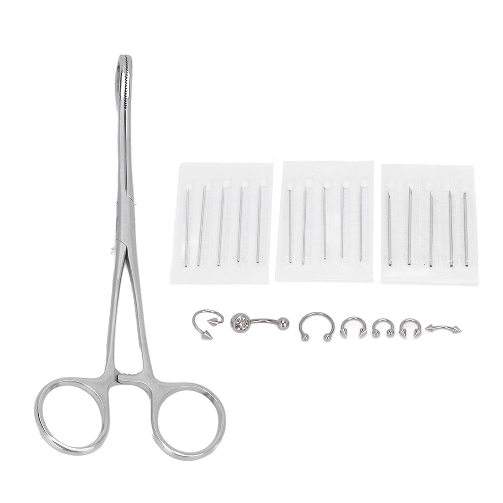 Professional Body Piercing Kit Stainless Steel Piercing Forceps Clamp ...