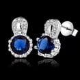 thumbnail image 2 of EOEMY Sterling Silver Plated Earrings Butterfly Stud Zirconia Push Back Clasp L691-Blue, 2 of 6