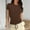 Brown, variant on Herrnalise Womens Summer Short Sleeve Crop Tops Slim Fit Basic Tee Round Neck Fitted T-Shirts Going Out Y2K For XL
