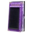 thumbnail image 2 of Pestañas postizas de 16 filas Nikou con rizo en forma de D suaves y esponjosas color negro carbón mate 0,15 0,51 pulgadas, 2 of 15