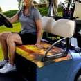 thumbnail image 3 of Renewold Golf Cart Seat Cover Lightweight Golf Blanket Universal Fit for EZGO Yamaha Club Cars and More 2-Seat Golf Cart, Hawaiian Palm Tree Gold Sunshine, 3 of 5