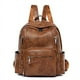 thumbnail image 1 of Mochila para mujer, sencilla y moderna, de cuero suave, informal, de moda, para viajes, de gran capacidad, para la escuela, 1 of 6