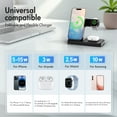 thumbnail image 4 of Wireless Charger,Magnetic Charging Stand Compatible with iPhone 17 16 15 14 13 12 11 Pro Max Plus XS XR X 8,Charger for Apple Watch 9 8 7 6 5 4 3 2 SE, for AirPods 3 2 Pro,3 in 1 Charging Station, 4 of 14