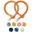 thumbnail image 2 of iMucci 4 Pack Curtain Tiebacks with Pearl Decoration, Convenient Drape Tie Backs Holdbacks Rope Holders for Lace, Sheer or Heavy-Duty Curtains, Orange, 2 of 8