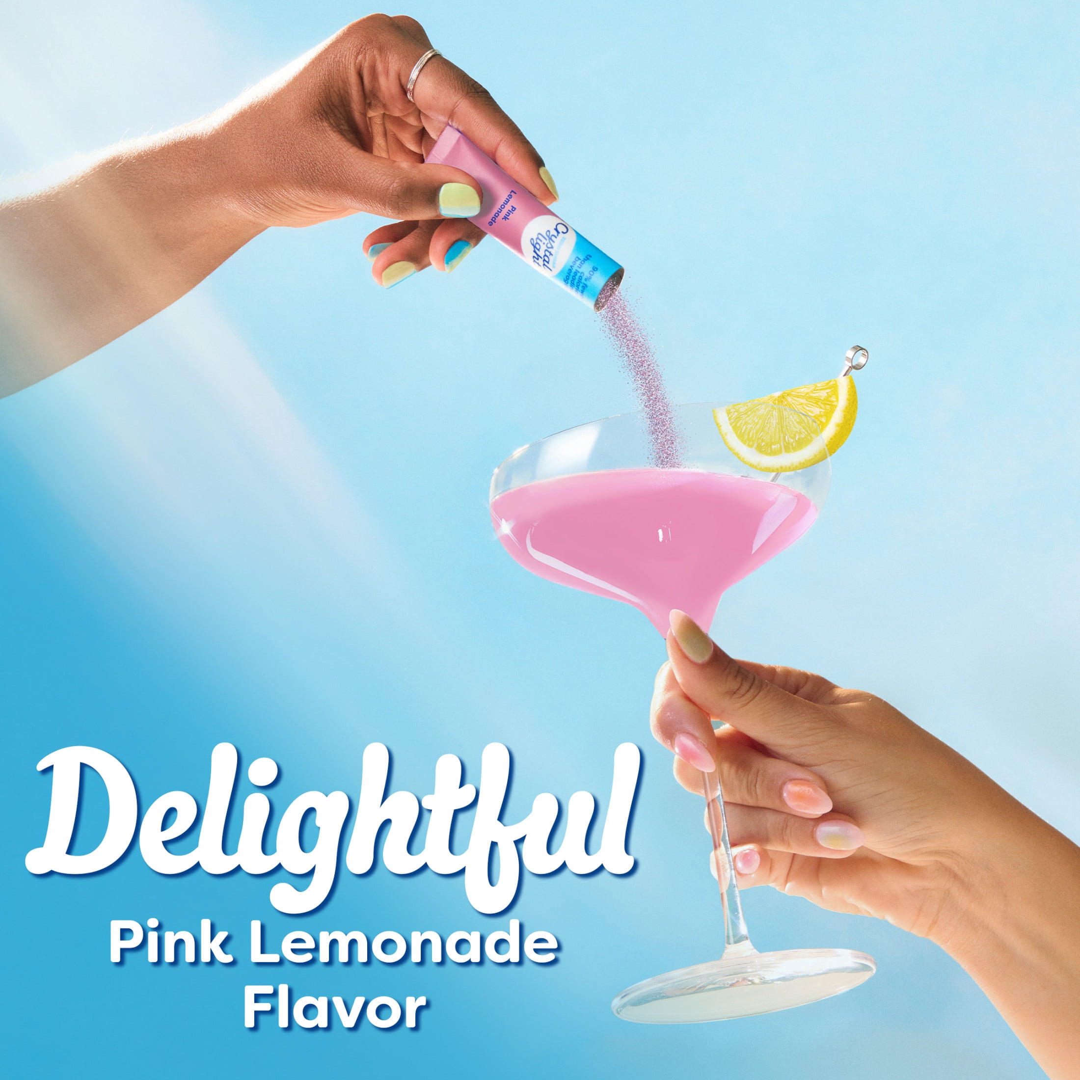 (4 pack) Crystal Light Drink Mix, 10 Packets, for Convenient On-the-Go Flavorful Hydration, Naturally Flavored Pink Lemonade with other natural flavor, Zero Sugar, 1.3 oz