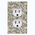 thumbnail image 1 of Metal Light Switch Plate Outlet Cover (ACU Camo - Single Duplex), 1 of 2