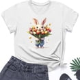 thumbnail image 4 of Fengqque 2025 Trendy Women's Short Sleeve Tops Soft Pastel & Athleisure Easter Design for Yoga Travel Outfits, 4 of 4