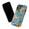 thumbnail image 3 of Vintage Fish Collage Phone Case, Retro Ocean Illustration iPhone Cover, Artistic Marine Protective Case for iPhone 17 16 15 14 13 12 11 Plus Pro Max Mini, 3 of 6