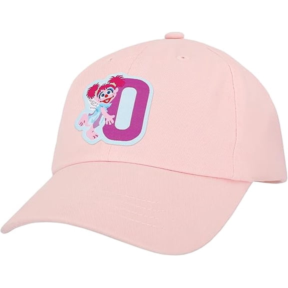 Sesame Street Elmo & Abby Kids Toddler Cap with Initial, Toddler Boys Hat, Youth Girl Baseball Cap, Cute Toddler Baseball Cap