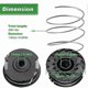 thumbnail image 2 of 4Pcs F016800351 Mower Spool Set Compatible For BOSCH ART 30-36 LI / ART 30 / ART 27 / ART 24 Grass Trimmer Spool, 2 of 5