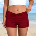 thumbnail image 3 of TrendOFT Swim Shorts for Women High Waist Tummy Control Printed Multi Color Versatile Boyshort Swimsuit Bottom Red XL, 3 of 5