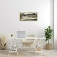 thumbnail image 3 of Trees By Lakeside Landscape Gold Floating Frame Canvas Art, 31 x 14, 3 of 8