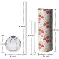 thumbnail image 5 of 20 OZ Skinny Tumbler Strawberry Fruit Coffee Travel Mug with Lid and Straw,Stainless Steel Vacuum Insulated Water Bottle Gifts for Women Mothers, 5 of 7