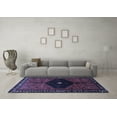 thumbnail image 3 of Ahgly Company Indoor Rectangle Persian Blue Traditional Area Rugs, 2' x 5', 3 of 4