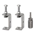 thumbnail image 1 of Uxcell 2 piezas de abrazaderas en C de acero inoxidable 2-15/16" (75 mm) de apertura de mandíbula ancha, abrazadera ajustable de servicio pesado para trabajos en madera y soldadura., 1 of 6