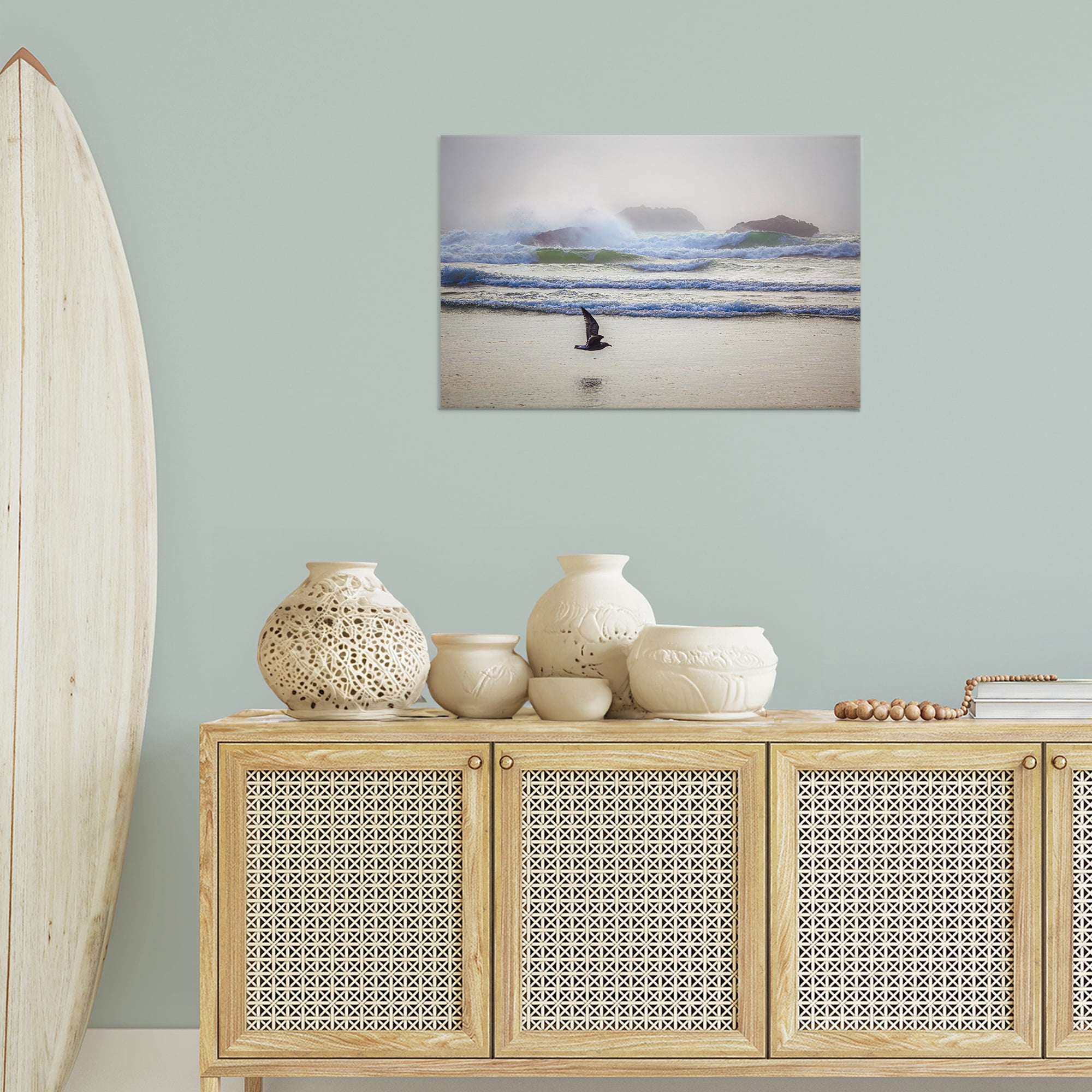 Stupell Industries Flying Low over Shore Landscape & Nature Photography Wrapped Canvas Art Print Wall Art, 30 x 20