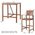 Costway 3PCS High Top Outdoor Furniture Set, Acacia Wood Bar Height