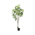 thumbnail image 1 of Artificial Tree, Faux Plants Indoor Outdoor, Tall Faux Plants In Pot, Artificial Plants With Lifelike Foliage Faux Pachira Aquatica Tree For Home Office Decor, 1 of 8