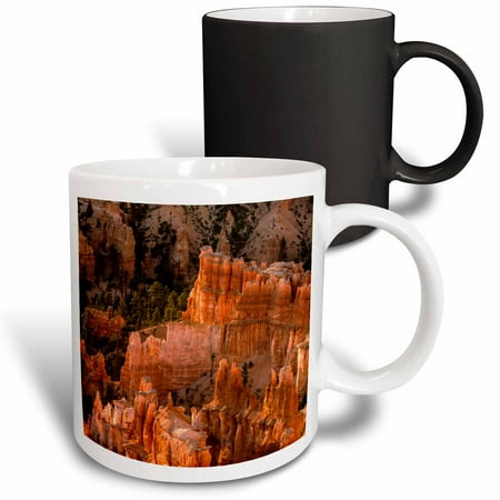 3drose, Bryce Canyon Np, Utah. Zig Zag Hoodoos Columns in the Canyon, 11oz Magic Transforming Mug