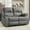 Gray, variant on Comfortable Dual Reclining Leather Loveseat – Perfect for Couples, Ideal for Living Room & Home Theater (Beige)
