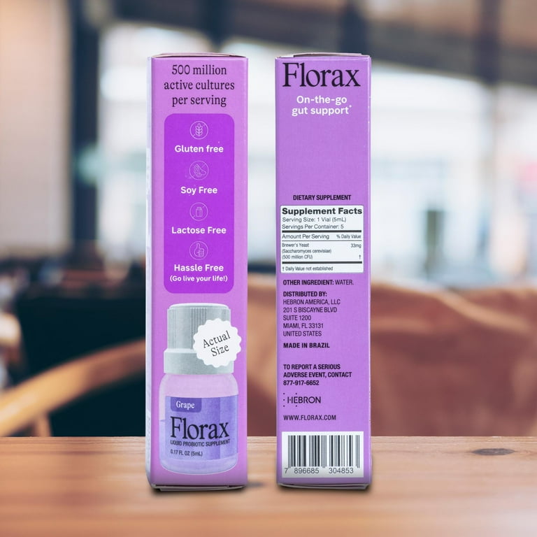 Florax - Liquid Probiotic - Grape Flavor - On-the-go Gut Support
