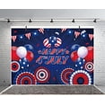 thumbnail image 6 of 4th of July Backdrop Independence Day Background American Flag Holiday Party Banner Patriotic Decor Fourth of July Memorial Day Party Decorations Props, 6 of 10