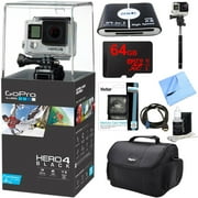HERO 4 Black - 4K Action Camera Ultimate Kit. Includes GoPro Hero 4 Black, 64GB Class 10 Micro SDXC R40 Memory Card, Compact Deluxe Gadget Bag, HDMI to Micro-HDMI Cable, 57-in-1 USB Card Reader, Teles
