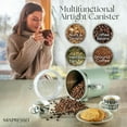 thumbnail image 4 of Mixpresso 16 Oz Stainless Steel Airtight Coffee Canister Vacuum Sealed, 4 of 7