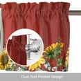 thumbnail image 6 of Sheep Sunflowers Valance Curtain for Windows White Yellow Flower Bee Farms Animal Oil Painting Rod Pocket Curtain Valances Short Window Treatments for Kitchen Bathroom Laundry Basement 60 x 18 Inch, 6 of 9