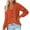 Orange, variant on JGGSPWM Solid Crochet Knit Sweaters for Womens Fall Trendy Tops Button Up Henley V Neck Long Sleeve Pullover Cute Comfy Jumper Casual Elegant Sweater Brown L