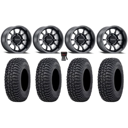 Method 409 15 Wheels Black (5+2) 32 Tricera Tires Kawasaki Mule Pro FXT