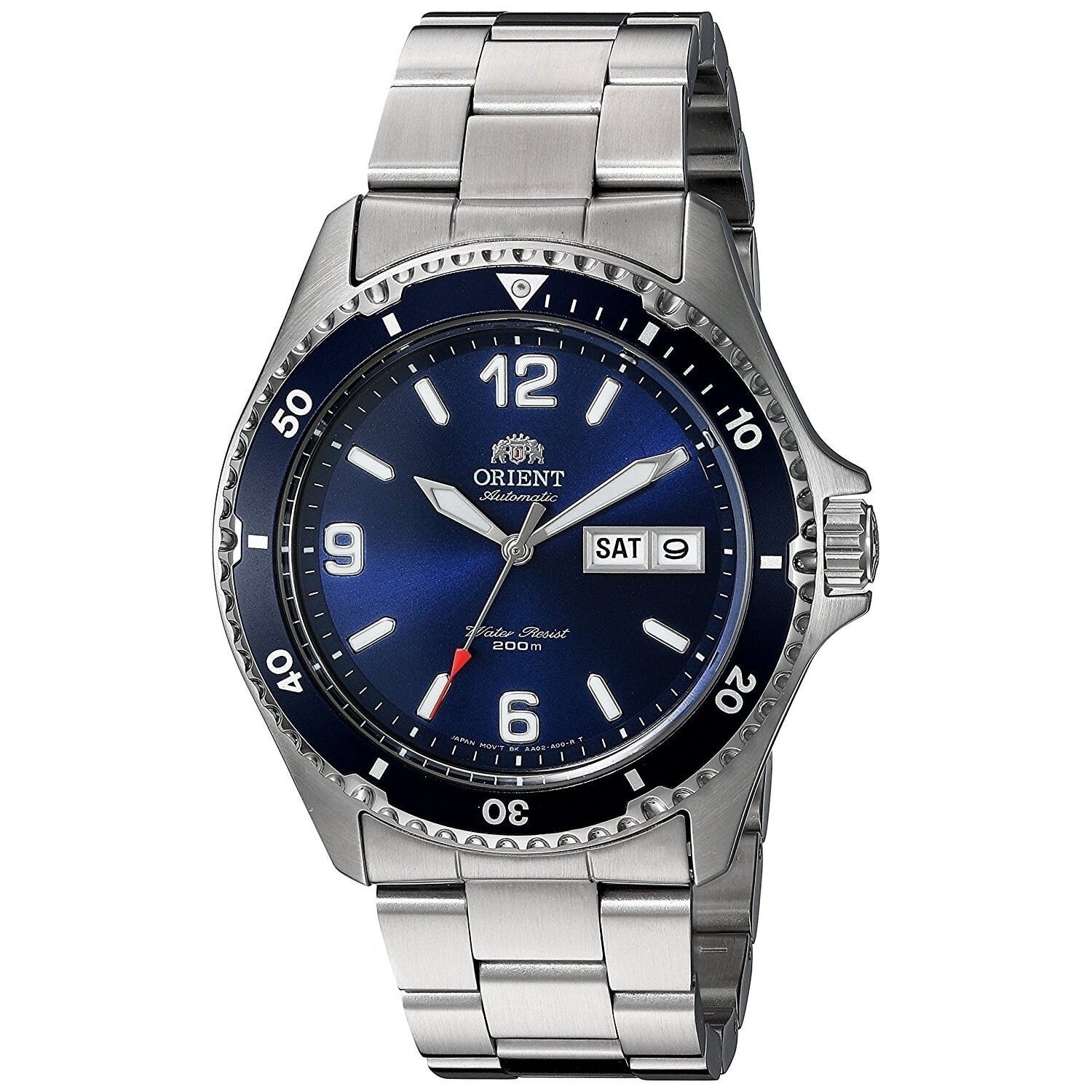 Orient Men's AA02002D Mako II Blue Dial Steel Bracelet Automatic