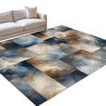 thumbnail image 2 of 8'x10' Area Rugs, Blue Brown Abstract Indoor Outdoor Area Rug for Living Room Bedroom, Modern Color Block Geometric Art Washable Bathroom Rugs Kitchen Floor Carpet Mats Home Decor Aesthetic, 2 of 8