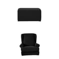 thumbnail image 1 of Funda para sofá con silla Wingback Estirar para sillón con respaldo de ala, reposapiés otomano, de , negro Fanmusic Funda para sofá con silla Wingback, 1 of 7
