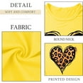 thumbnail image 4 of Ichuanyi New Fashion Women's Top Short Sleeve Casual Love Leopard Printed Loose T-shirt, 4 of 4