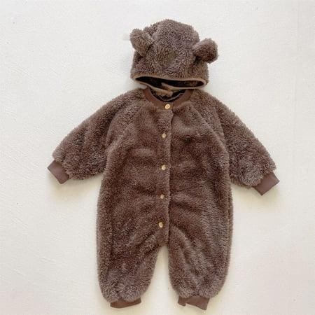 

Baby Girls Boys Winter Autumn Long Sleeve Romper Jumpsuit Hat Clothes