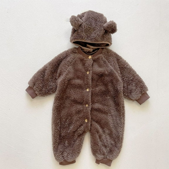 Vedolay Boy's Jumpsuits Fall Clothes Toddler Boys Baby Kids Solid Jumpsuit Strap Romper Fall Harem Pants Backless Playsuit Outfits Loose,Brown 12-18 Months