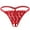 Red, variant on VONCOS Womens Lace Thongs 3 Pack No Show, Seamless Underwear Soft Stretch Low Rise Panties in Black Pink Red,Size Free Size