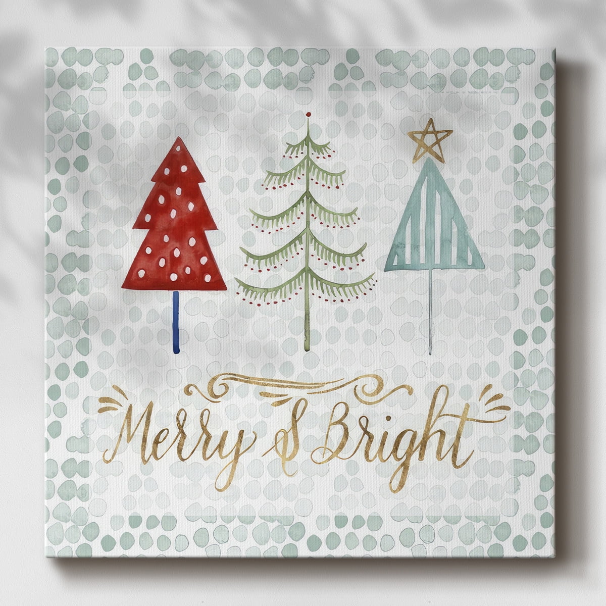 Christmas Tree Whimsy III- Gallery Wrapped Canvas