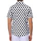 thumbnail image 3 of Camisa de vestir de manga corta con cuello de punto para hombre, estampado de lunares INSPIRE CHIC, L blanca, 3 of 6
