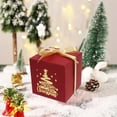 thumbnail image 5 of Cheapark Christmas Hot Stamping Rectangle Boxes - Creative Tree Design Candy & Gift Packaging, Festive Holiday Stamped Boxes, 5 of 6