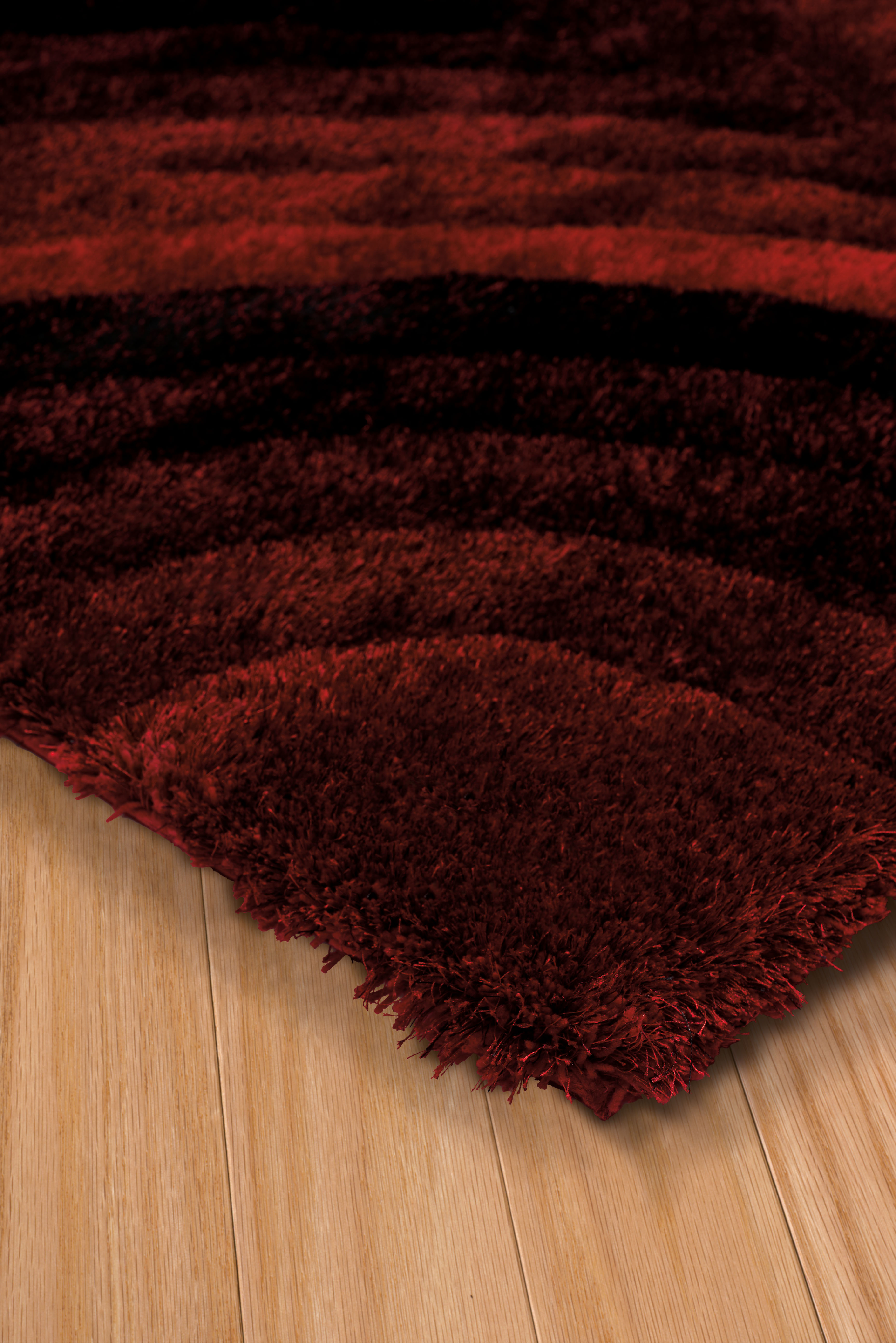 United Weavers Veria Morbido Shag Abstract Area Rug, Red, 5'3" X 7'2"